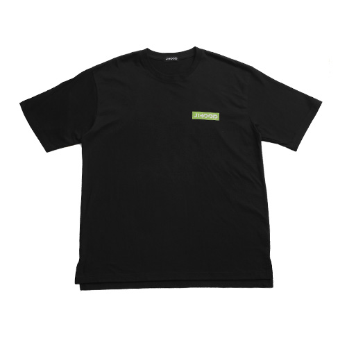 Jhood 자유의 여신상 오버핏 티셔츠 - 블랙